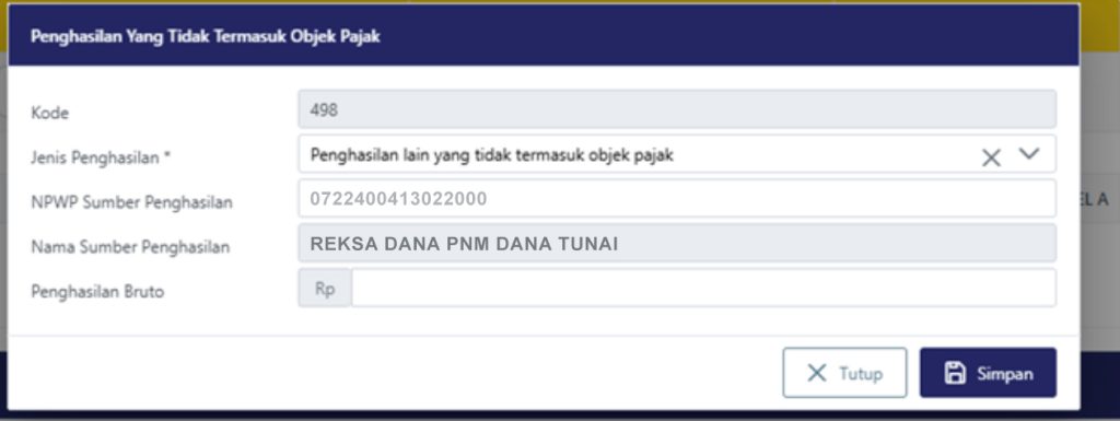 objec pajak 1 spt tahunan reksa dana